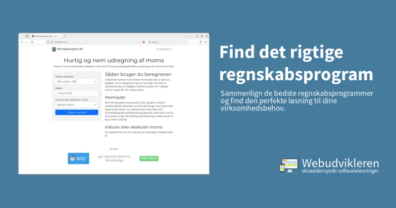 Find det rigtige regnskabsprogram til at få styr på momsregnskabet