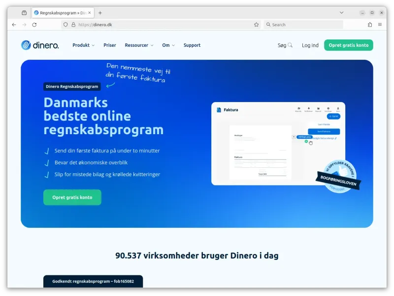 Regnskabsprogram Dinero