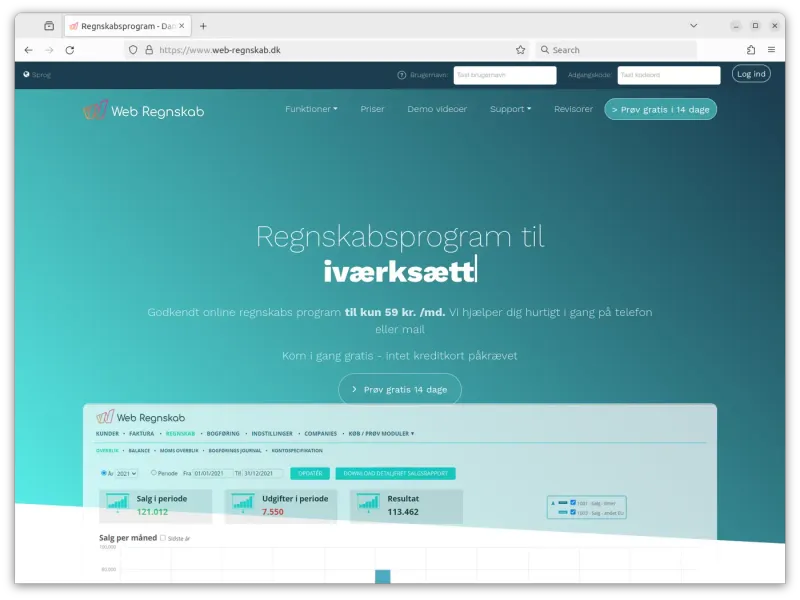 Regnskabsprogram Web-regnskab